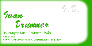 ivan drummer business card